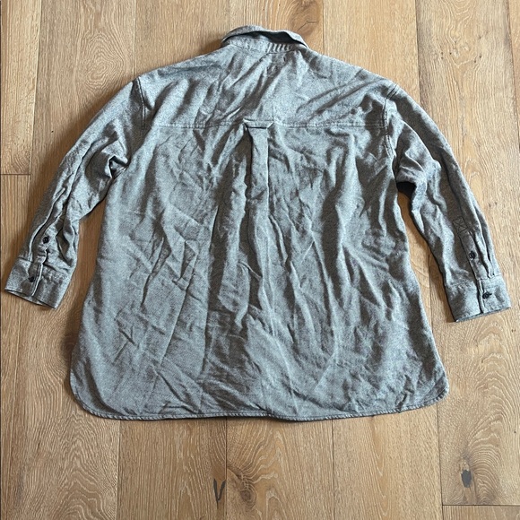 Madewell Gray Utility Jacket oversized gray size small button up - Picture 5 of 5